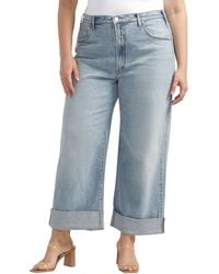 Silver Jeans Co. - baggy Crop Wide Leg Jeans - Lyst