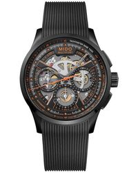 MIDO - Multifort Skeleton Chronograph Automatic Rubber Strap Watch, 43Mm - Lyst