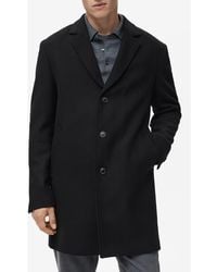 Mango - Wool Blend Single Breasted Coat - Lyst
