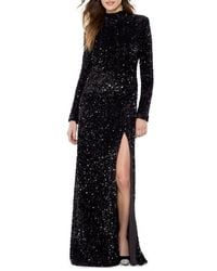 Likely - Kerry Sequin Cutout Long Sleeve Gown - Lyst