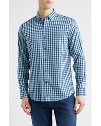 Johnston & Murphy - Xc4 Two-Tone Gingham Performance Button-Down Shirt - Lyst