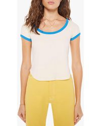 Mother - The Itty Bitty Scoop Neck T-shirt - Lyst