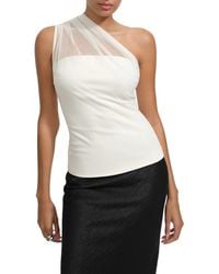 MARCELLA - Azur Asymmetric Sleeveless Top - Lyst