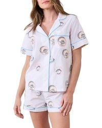 Printfresh - Cotton Poplin Short Pajamas - Lyst
