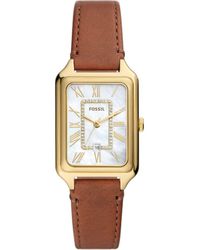 Fossil - Raquel Leather Strap Watch, 26Mm - Lyst