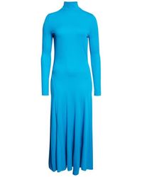 Alaïa - Heart Cutout Long Sleeve Jersey Dress - Lyst