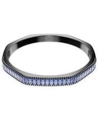 Swarovski - Matrix Baguette Crystal Octagonal Bangle Bracelet - Lyst