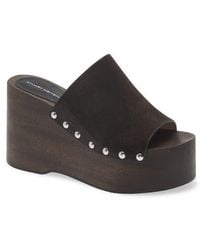 Stuart Weitzman - Kate Studded Wedge Platform Slide Sandal - Lyst