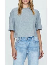 Pistola - Mae Back Cutout Crop Cotton T-Shirt - Lyst