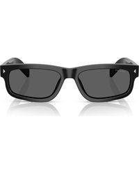 Prada - 57Mm Rectangular Sunglasses - Lyst