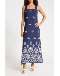Cece - Geometric Print Midi Sundress - Lyst