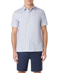 Bugatchi - Milo Ooohcotton Floral Short Sleeve Button-up Shirt - Lyst