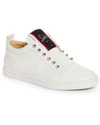Christian Louboutin - F.a.v Fique A Vontade Leather Sneaker - Lyst