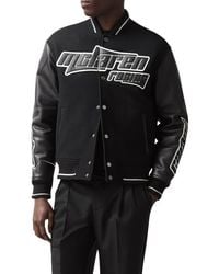Reiss - X Mclaren Circuit Leather Trim Wool Blend Bomber Jacket - Lyst