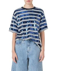 Grey Lab - Sequin Stripe Top - Lyst