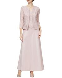 Alex Evenings - Embroidered Lace Mock Two-Piece Gown With Jacket - Lyst