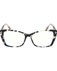 Tom Ford - 55Mm Butterfly Light Blocking Optical Glasses - Lyst
