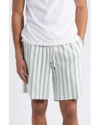 Daniel Buchler - Stripe Linen & Cotton Pajama Shorts - Lyst