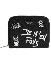 Zadig & Voltaire - Mini Zv Arty Tag Leather Zip Around Wallet - Lyst