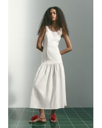 H&M - Flared-Skirt Low-Back Dress - Lyst