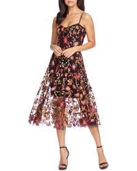 Dress the Population - Uma Floral Embroidered Lace Dress - Lyst