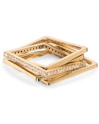 Leslie Paige - Puzzle Diamond Stack Ring - Lyst