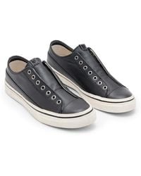 John Varvatos - Distressed Leather Laceless Sneakers - Lyst