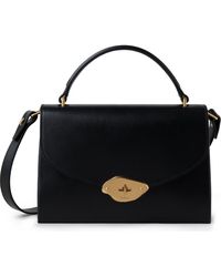 Mulberry - Lana High Gloss Leather Top Handle Bag - Lyst