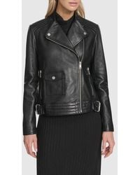Andrew Marc - Frankie Leather Moto Jacket - Lyst