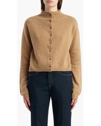 KHAITE - Annora Stretch Wool & Cashmere Cardigan - Lyst