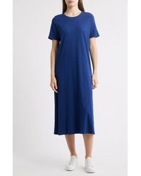Eileen Fisher - Creneck Organic Cotton Maxi T-Shirt Dress - Lyst