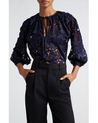 Ramy Brook - Mikayla Floral Lace Top - Lyst