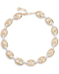 Open Edit - Two Tone Puffy Mariner Link Necklace - Lyst
