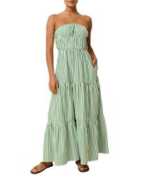 Solid & Striped - The Jodie Stripe Halter Neck Maxi Sundress - Lyst