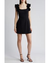 French Connection - Whisper Ruffle Sleeve Minidress - Lyst