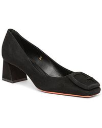 Santoni - Suede Low-Heel Pump - Lyst