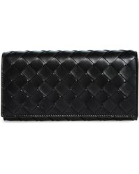 Bottega Veneta - Large Intrecciato Leather Continental Wallet - Lyst