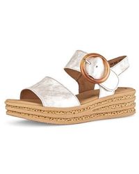 Gabor - Ankle Strap Platform Wedge Sandal - Lyst