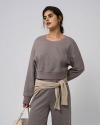 JUANA - Hemp Essentials Fleece Cropped Sweater - Lyst