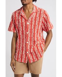 Oas - Scribble Mesh Camp Shirt At Nordstrom - Lyst