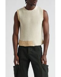 Eckhaus Latta - Cinder Cotton Blend Sweater Tank - Lyst