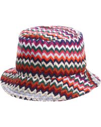Missoni - Chevron Stripe Wool Blend Knit Bucket Hat - Lyst