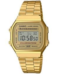 G-Shock - Vintage A168Wg-9Vt Digital Bracelet Watch, 33.5Mm X 28.6Mm - Lyst