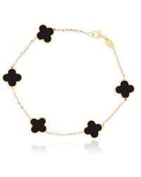 The Lovery Fine Jewelry - Small Clover Bracelet - Lyst