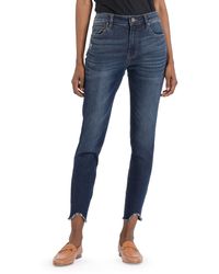 Kut From The Kloth - Donna High Waist Curve Hem Ankle Skinny Jeans - Lyst
