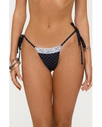 Edikted - Nicca Polka Dot String Bikini Bottoms - Lyst