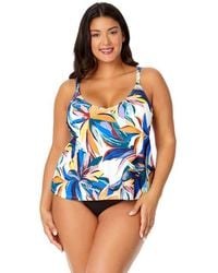 Anne Cole - Plus Easy Triangle Tankini Swim Top - Lyst
