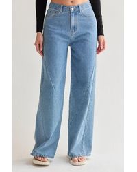 Crescent - Wide Leg Denim Pants - Lyst