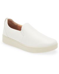 Fitflop - Rally Leather Slip-on Skate Sneaker - Lyst