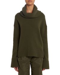 Moncler - Split Cuff Oversize Wool Sweater - Lyst
